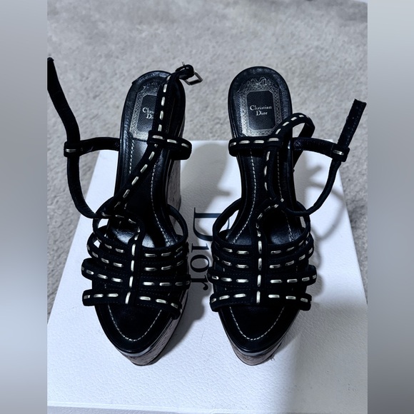 Christian Dior cork wedges - Picture 1 of 4